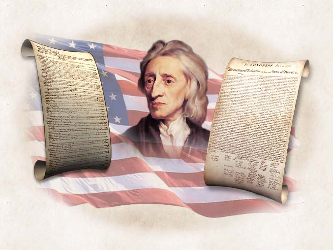 The Declaration of Independence, the Constitution, John Locke, U.S. Flag